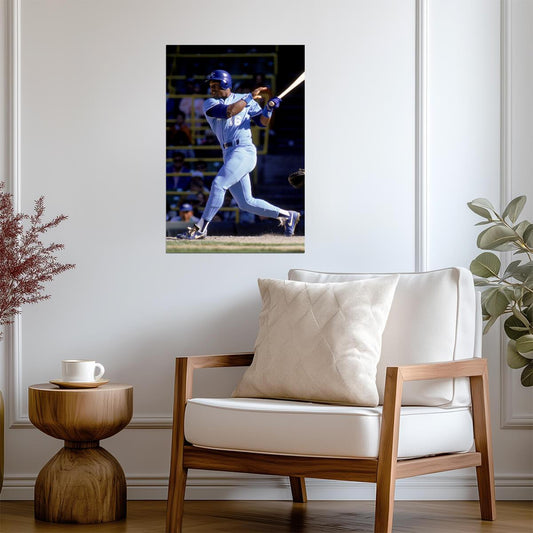 Bo Jackson Kansas City Royals | At Bat Stance | Dual-Sport Legend Poster - Sports Poster
