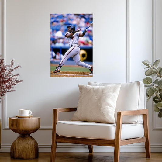 Kevin Mitchell San Francisco Giants | Hitting Action | Vintage Baseball Poster - Sports Poster