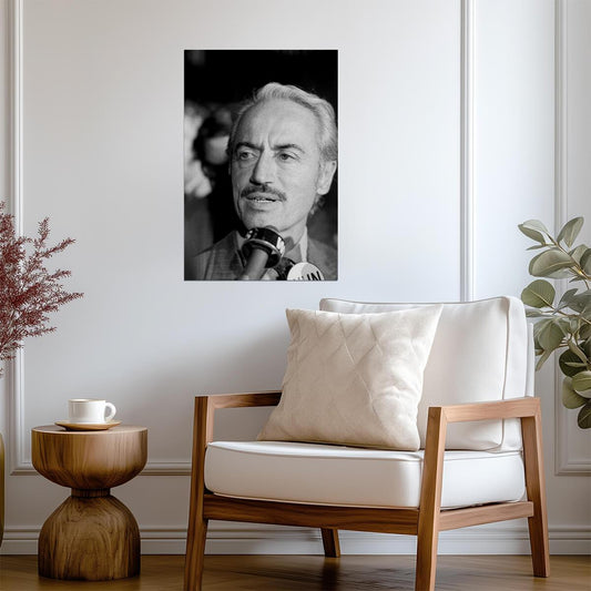 Marvin Miller Portrait | MLBPA Executive Director | B&W Photo Poster - Vintage & Retro Poster
