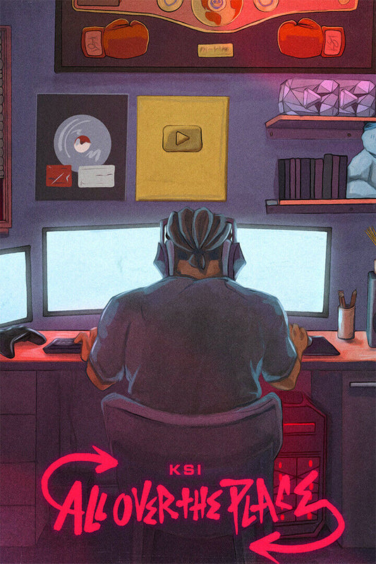 KSI All Over The Place | Album Cover Poster | Pop Rap Wall Art