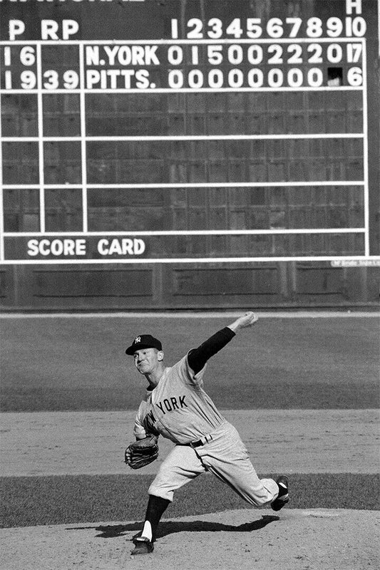Whitey Ford New York Yankees | 1939 Scoreboard | Vintage Baseball Poster - Sports Poster