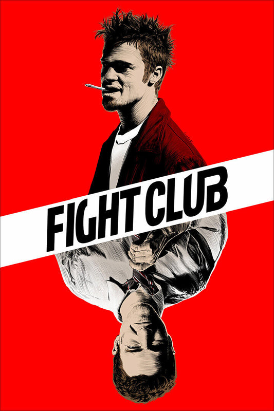Fight Club | Brad Pitt as Tyler Durden Reflection | Stylized Movie Poster - Movies & TV Poster