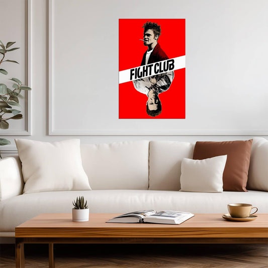 Fight Club | Brad Pitt as Tyler Durden Reflection | Stylized Movie Poster - Movies & TV Poster