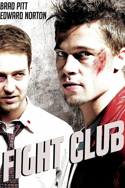 Fight Club | Brad Pitt & Edward Norton Poster | David Fincher Film Art - Movies & TV Poster