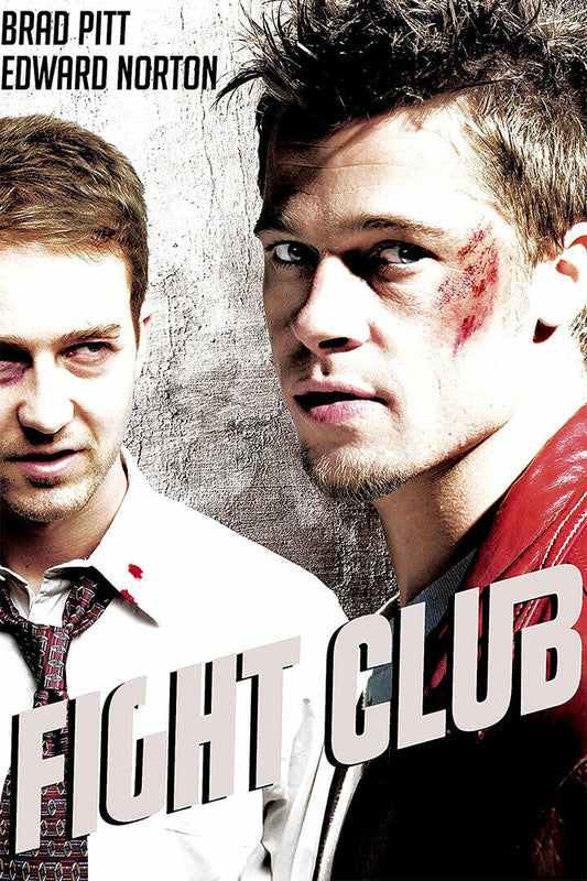 Fight Club | Brad Pitt & Edward Norton Poster | David Fincher Film Art - Movies & TV Poster