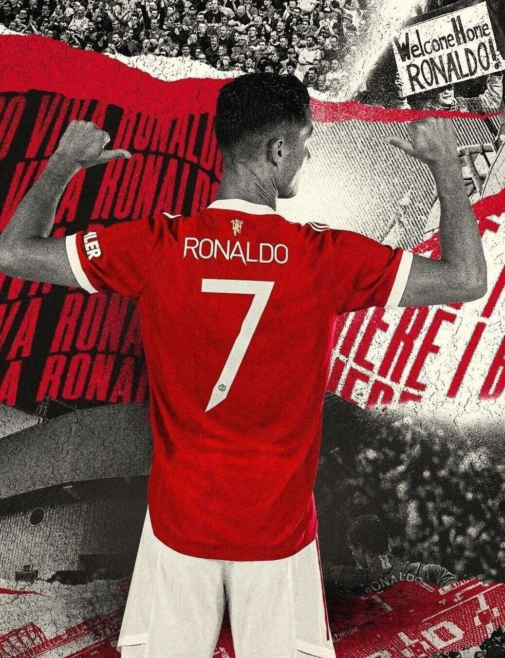 Cristiano Ronaldo Manchester United | CR7 Soccer Poster | Sports Legend Art - Sports Poster
