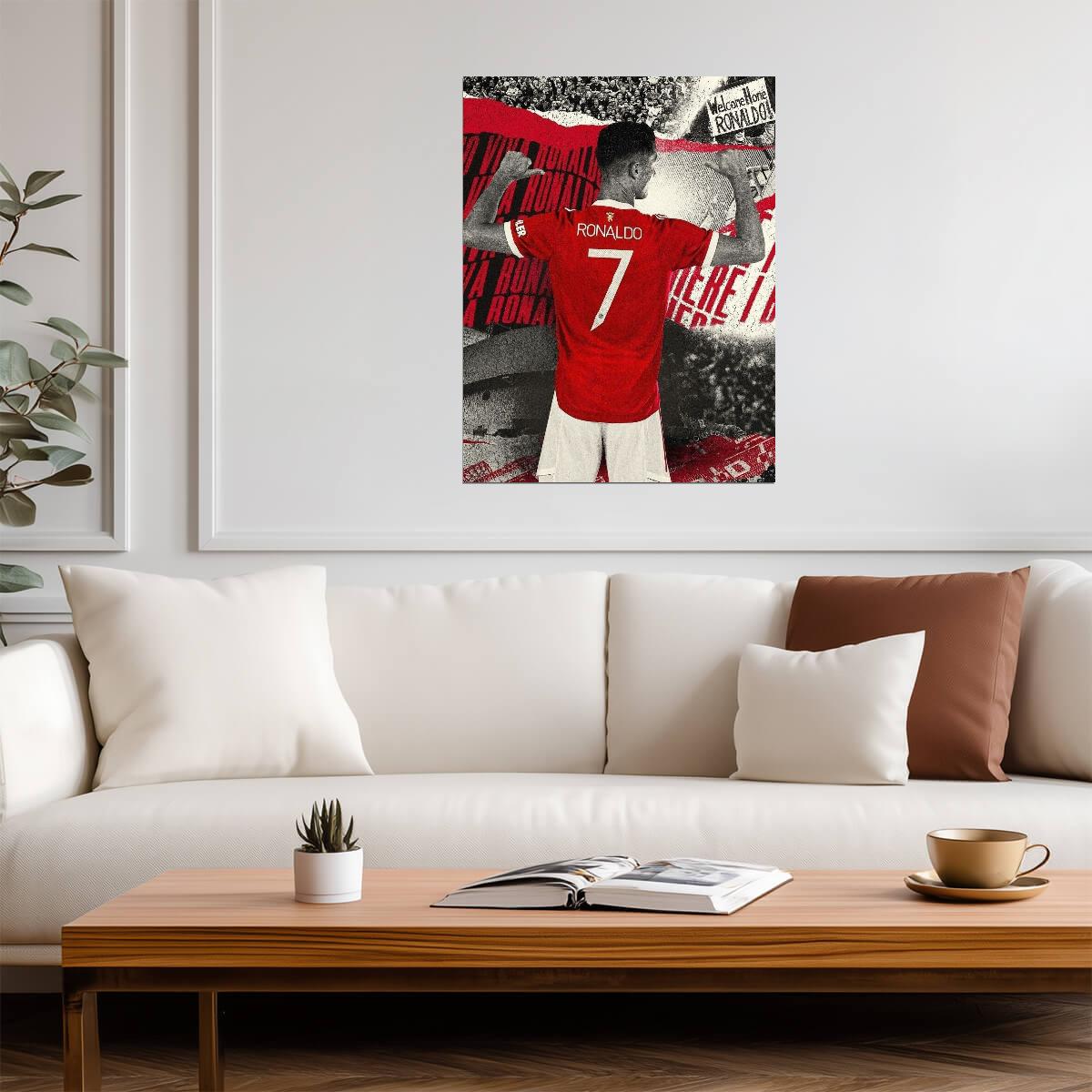 Cristiano Ronaldo Manchester United | CR7 Soccer Poster | Sports Legend Art - Sports Poster