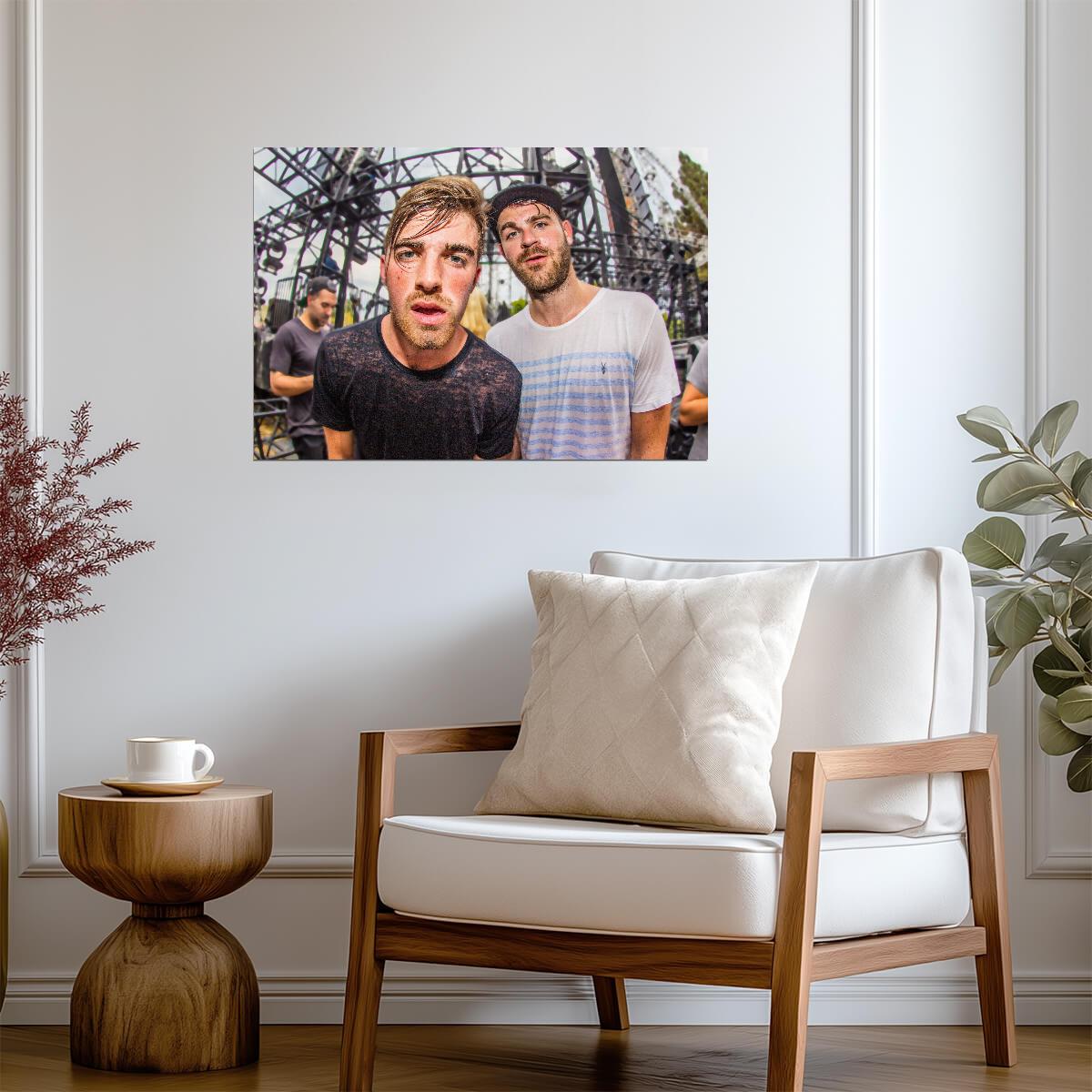 The Chainsmokers | Live Concert Poster | EDM Music Duo Wall Art - Music Poster