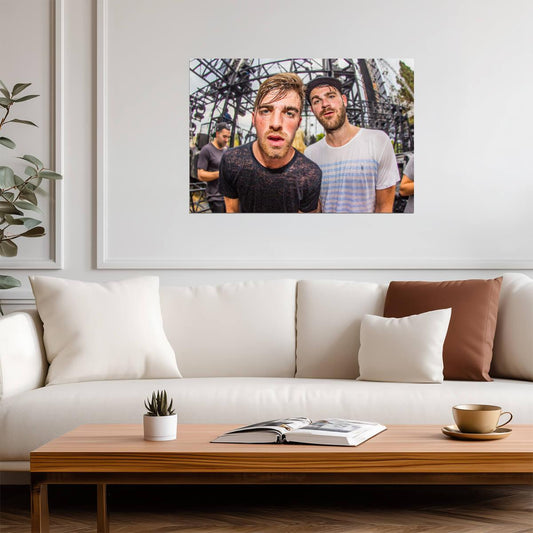 The Chainsmokers | Live Concert Poster | EDM Music Duo Wall Art - Music Poster