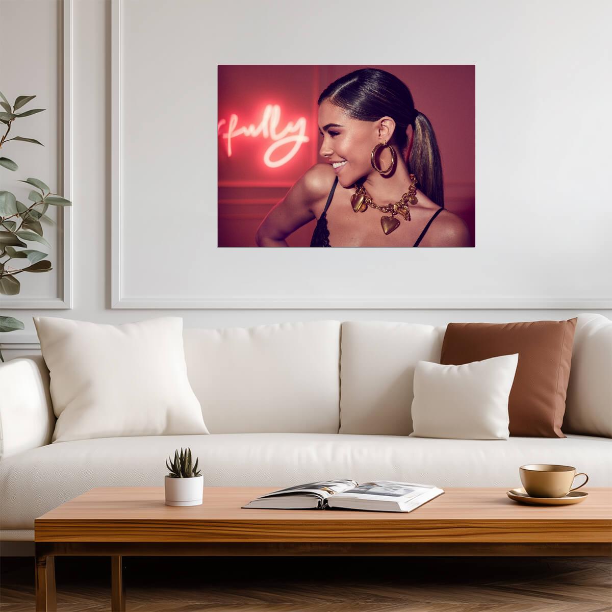 Madison Beer Glamorous Photoshoot | Modern Music Poster | Warm Tones Celebrity Wall Art - Music Poster