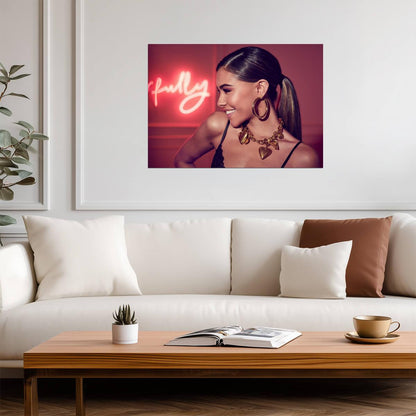 Madison Beer Glamorous Photoshoot | Modern Music Poster | Warm Tones Celebrity Wall Art - Music Poster