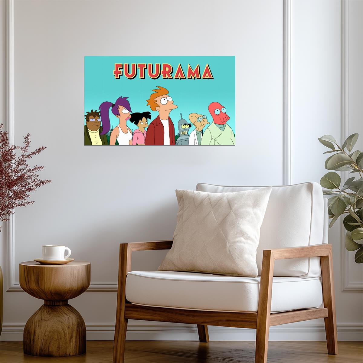 Futurama Main Cast | Animated TV Show Poster | Sci-Fi Comedy Art - Movies & TV Poster