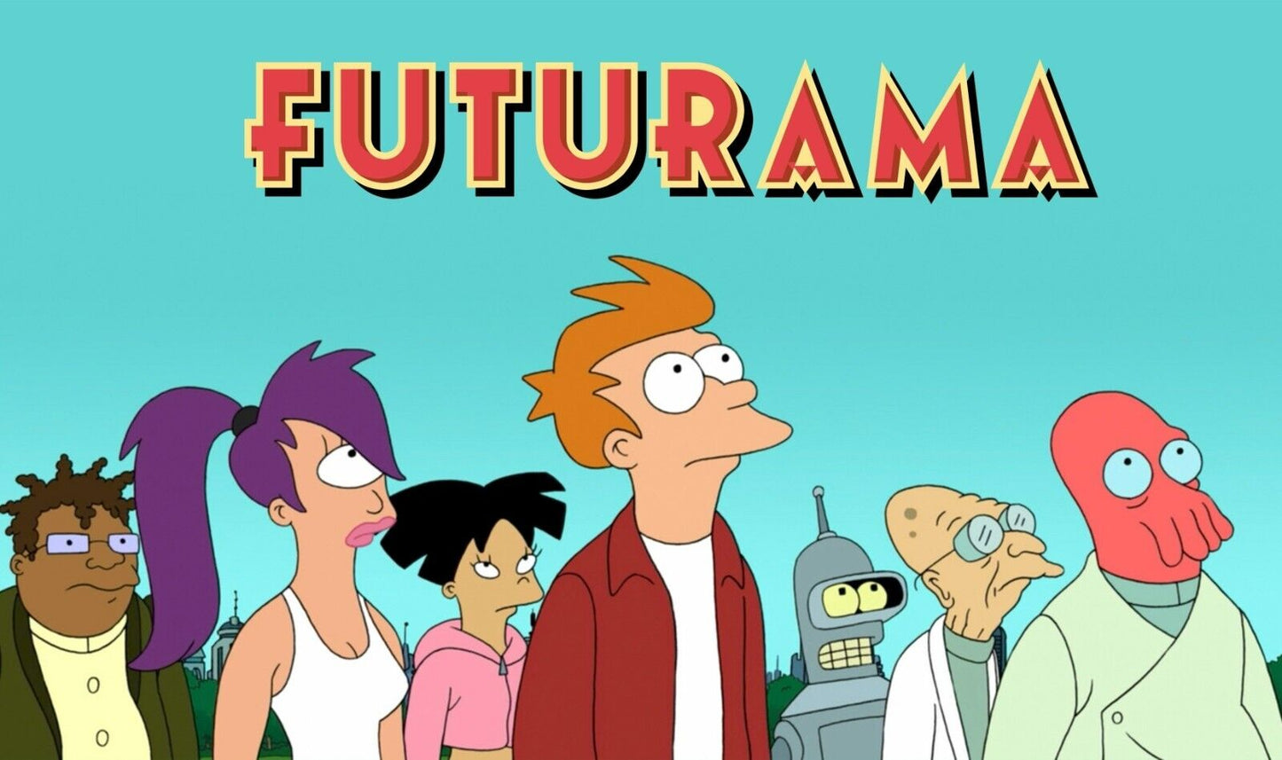 Futurama Main Cast | Animated TV Show Poster | Sci-Fi Comedy Art - Movies & TV Poster