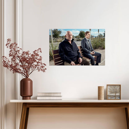 Better Call Saul Mike & Jimmy on Bench | TV Show Poster | Cinematic Wall Art - Movies & TV Poster
