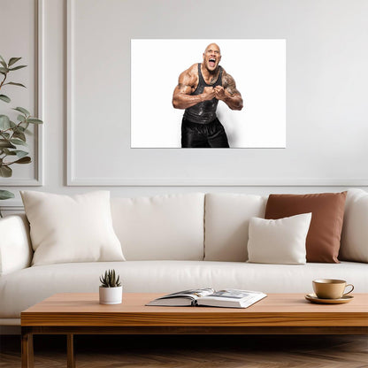 Dwayne Johnson The Rock Arms Crossed | Fitness Motivation Poster | Gym Wall Art - Sports Poster