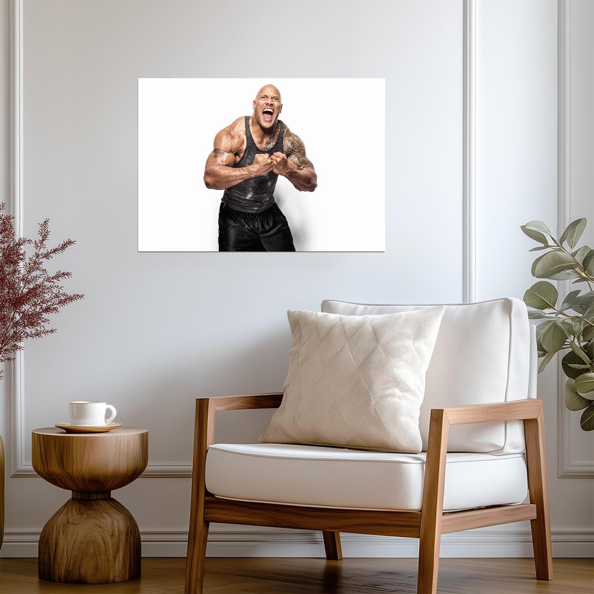 Dwayne Johnson The Rock Arms Crossed | Fitness Motivation Poster | Gym Wall Art - Sports Poster