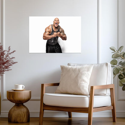 Dwayne Johnson The Rock Arms Crossed | Fitness Motivation Poster | Gym Wall Art - Sports Poster