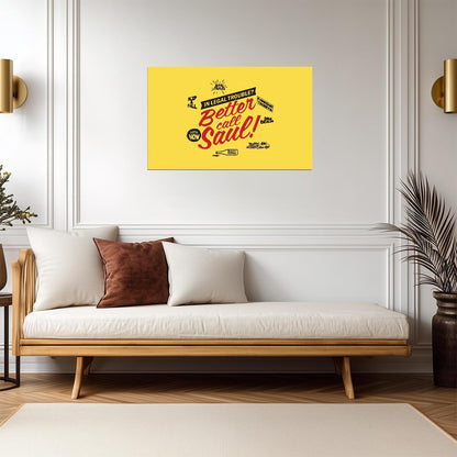 Better Call Saul In Legal Trouble? | TV Show Quote Poster | Typographic Art Print - Movies & TV Poster