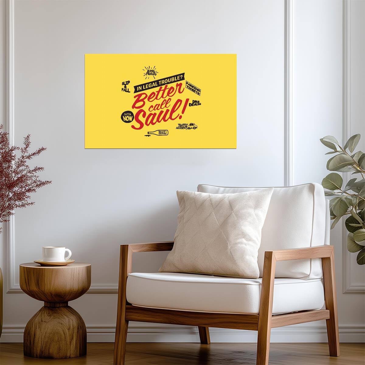 Better Call Saul In Legal Trouble? | TV Show Quote Poster | Typographic Art Print - Movies & TV Poster