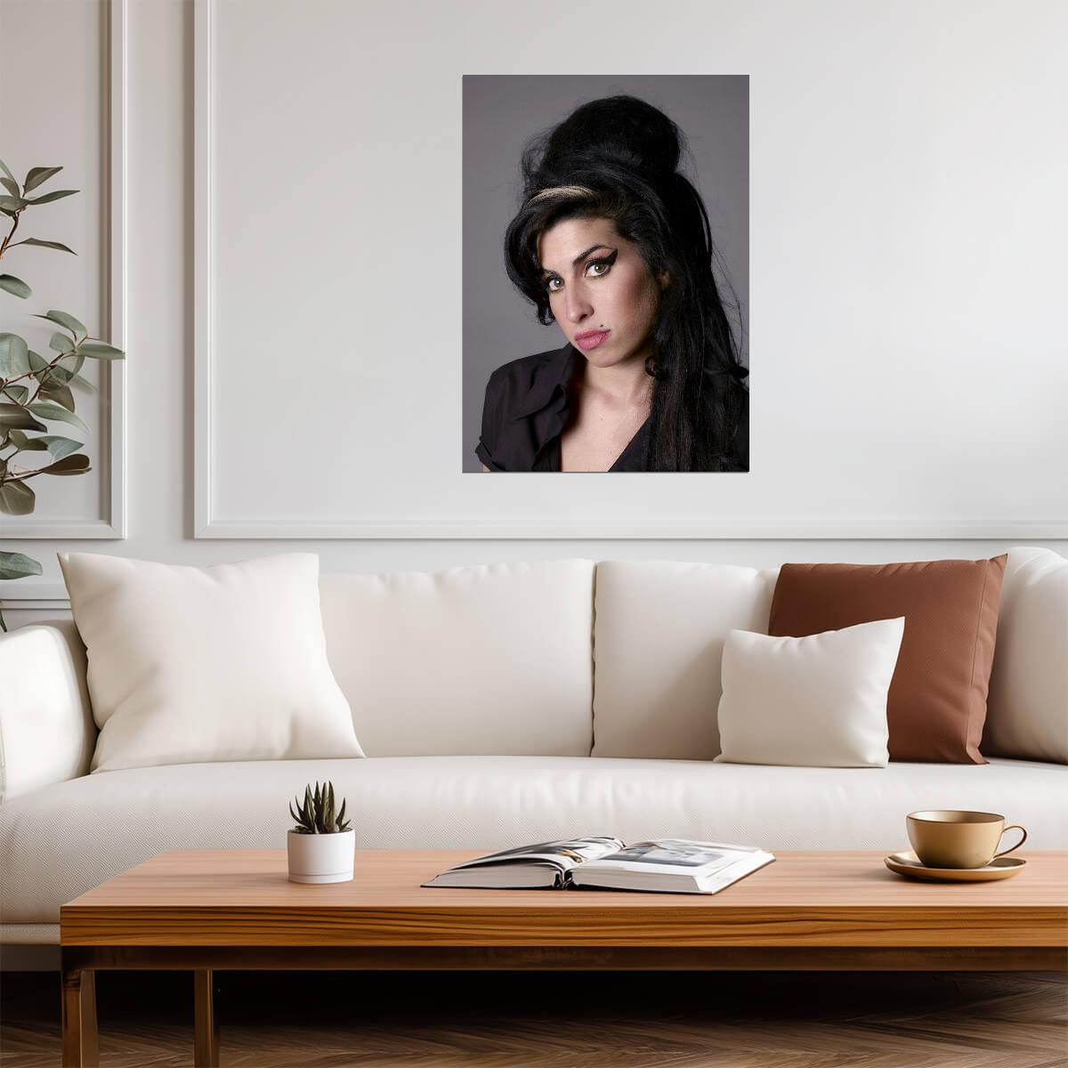 Amy Winehouse | Celebritie Portrait Poster | Music Legend Wall Art - Music Poster