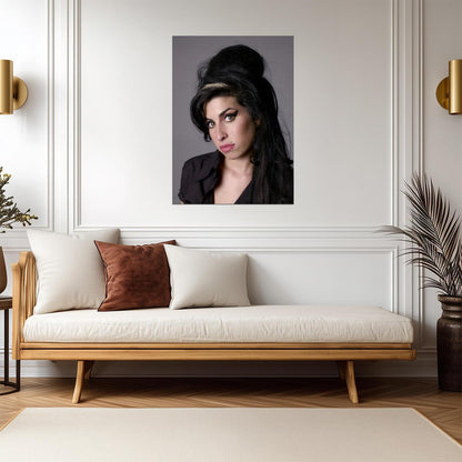 Amy Winehouse | Celebritie Portrait Poster | Music Legend Wall Art - Music Poster
