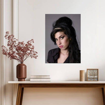 Amy Winehouse | Celebritie Portrait Poster | Music Legend Wall Art - Music Poster
