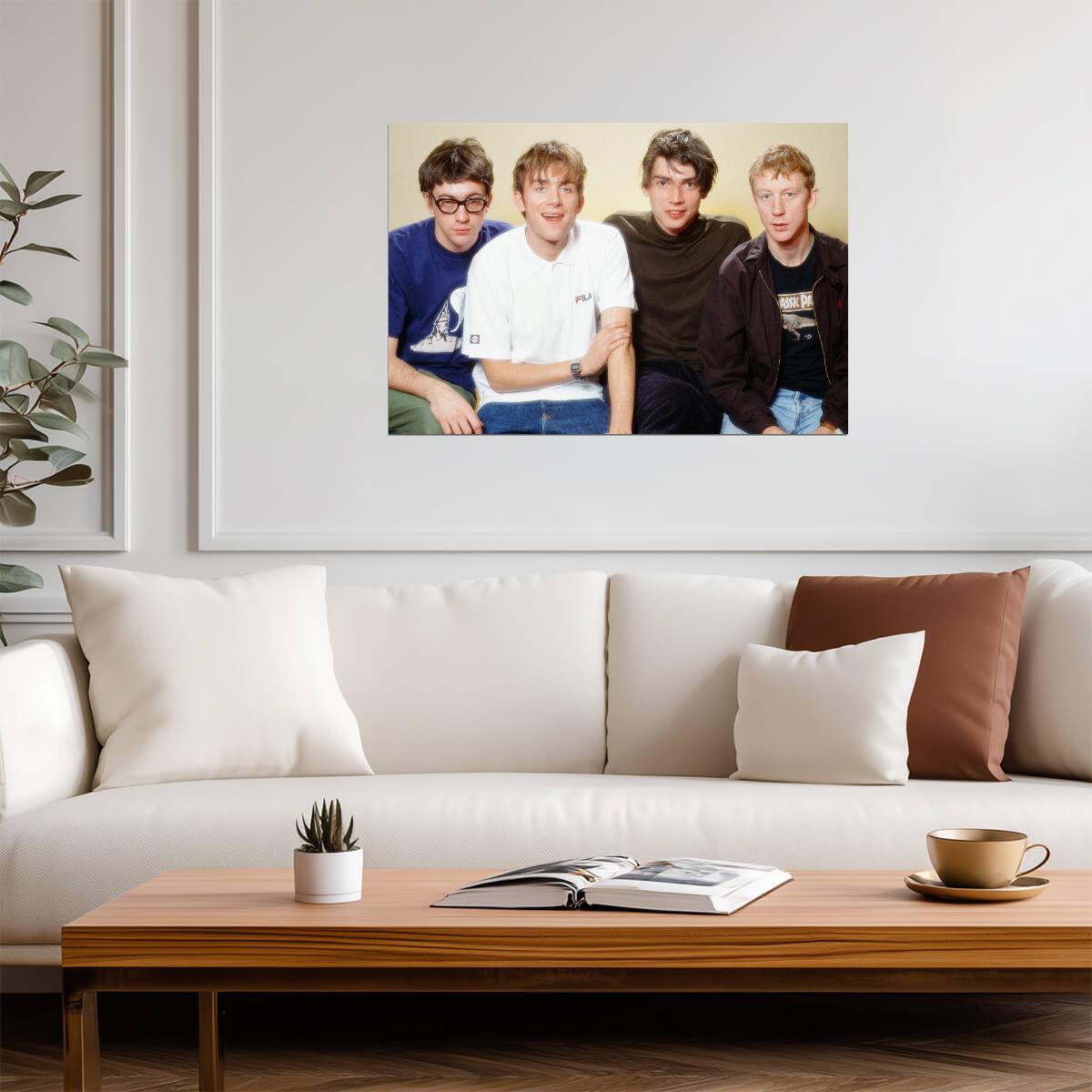 Blur Vintage Band Photo | 90s Britpop Poster | Classic Rock Music Art - Music Poster