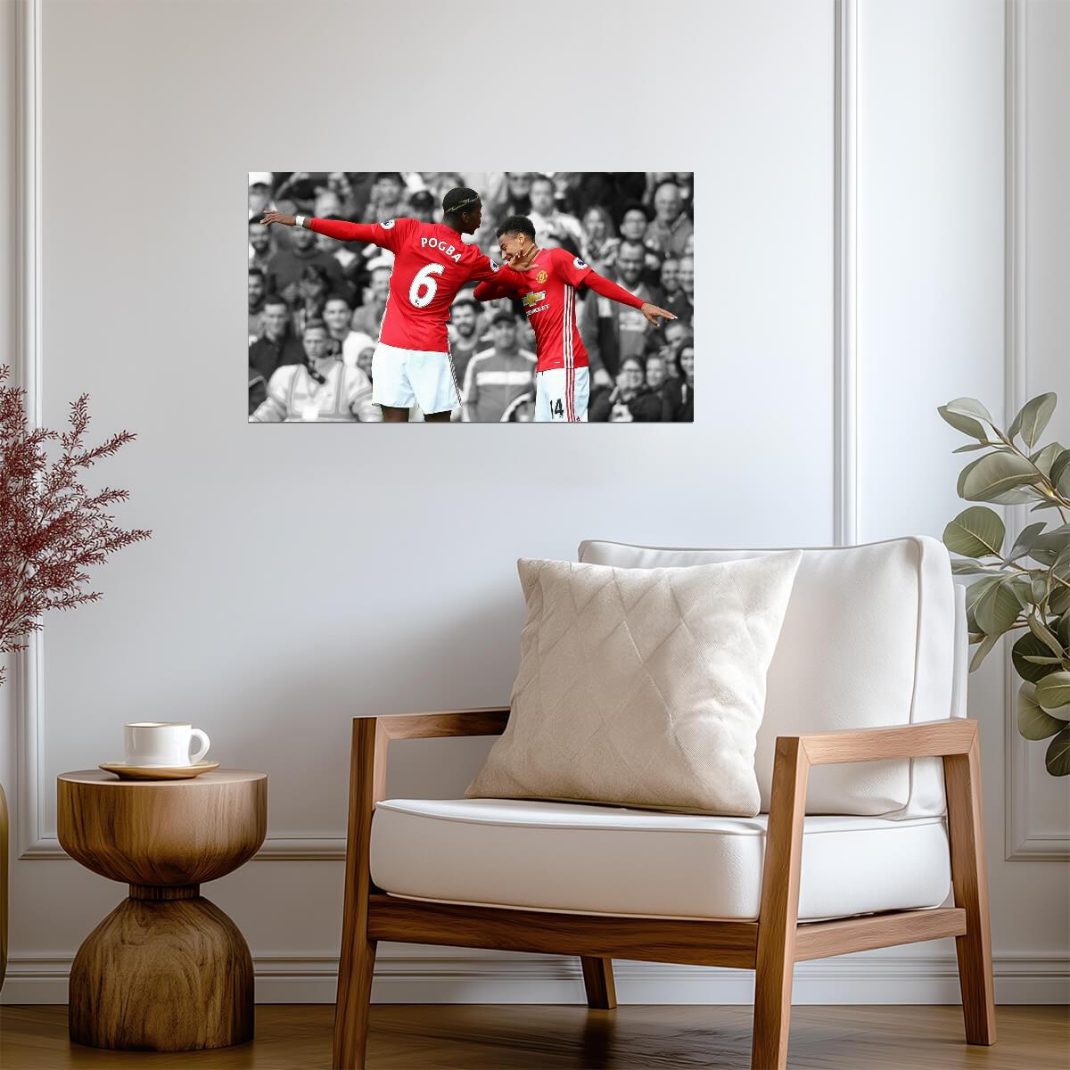 Paul Pogba and Jesse Lingard Manchester United | Soccer Poster | Red Devils Fan Gift - Sports Poster