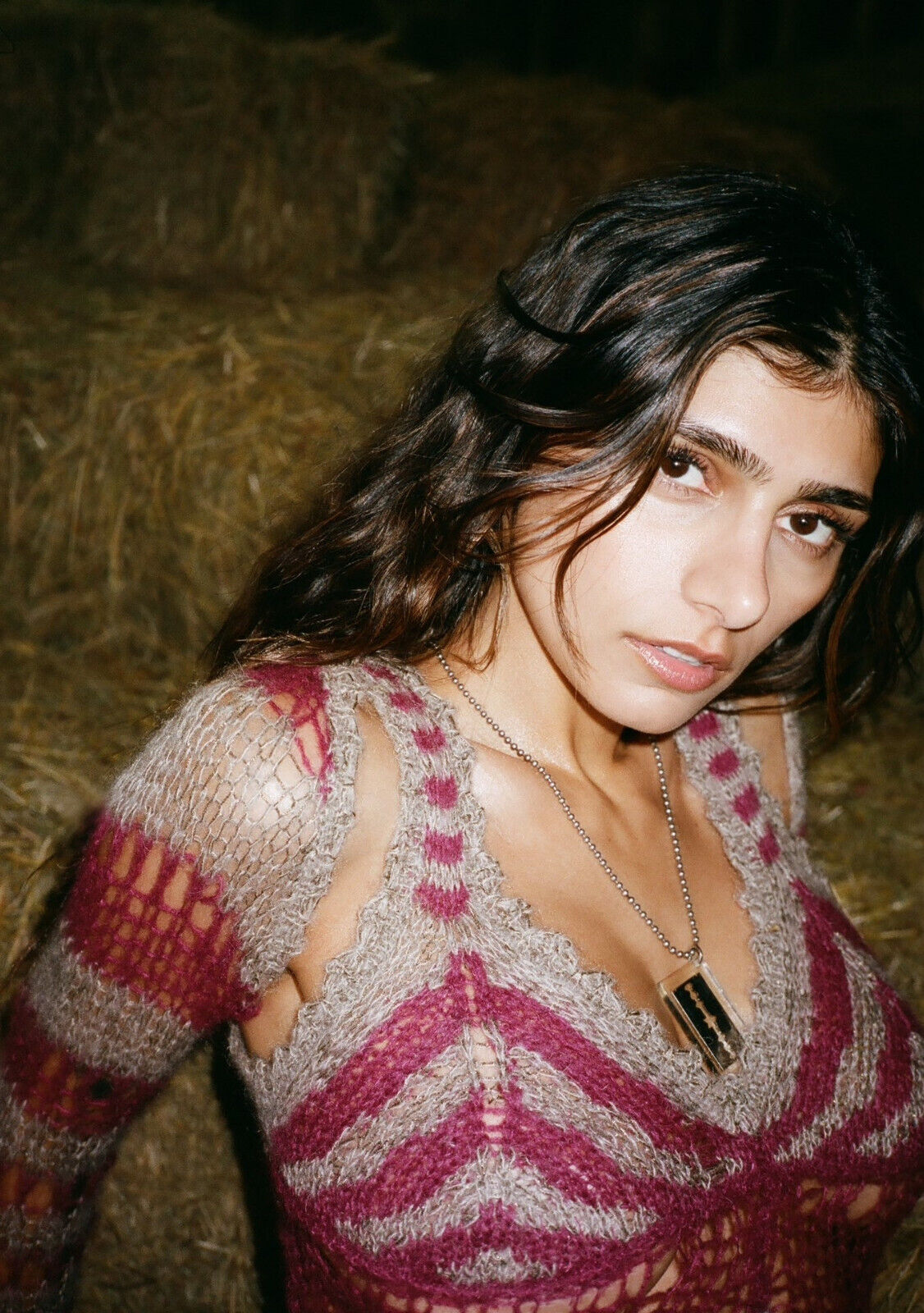 Mia Khalifa Rustic Photoshoot | Modern Celebrity Poster | Intimate Portrait Art - Celebrities Poster