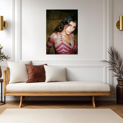 Mia Khalifa Rustic Photoshoot | Modern Celebrity Poster | Intimate Portrait Art - Celebrities Poster