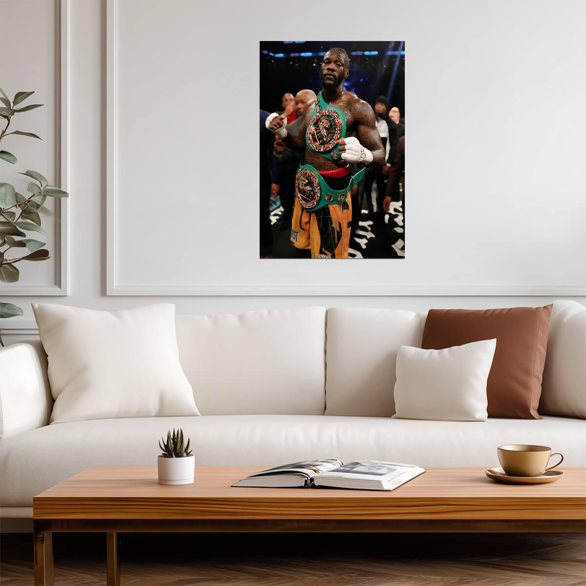 Deontay Wilder The Bronze Bomber | Heavyweight Boxing Poster | WBC Champion Portrait - Sports Poster