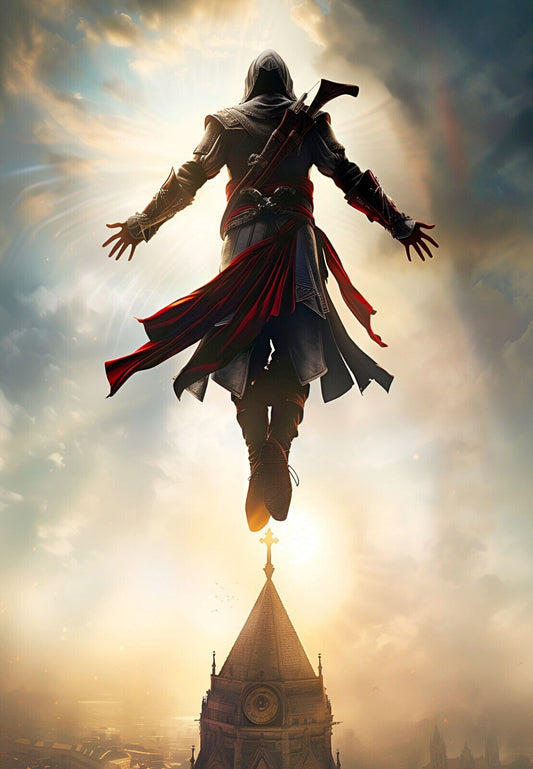 Assassin's Creed Unity Arno Dorian | Leap of Faith Poster | Gamer Gift Wall Art - Video Games Poster