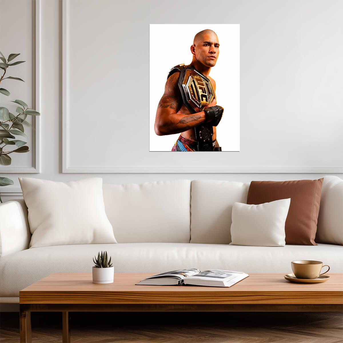 Alex Pereira Poatan UFC Champion | MMA Poster | Martial Arts Wall Decor - Sports Poster