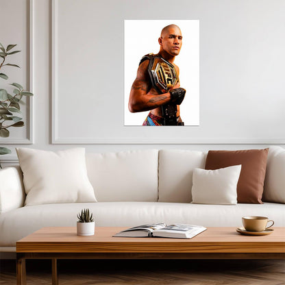Alex Pereira Poatan UFC Champion | MMA Poster | Martial Arts Wall Decor - Sports Poster