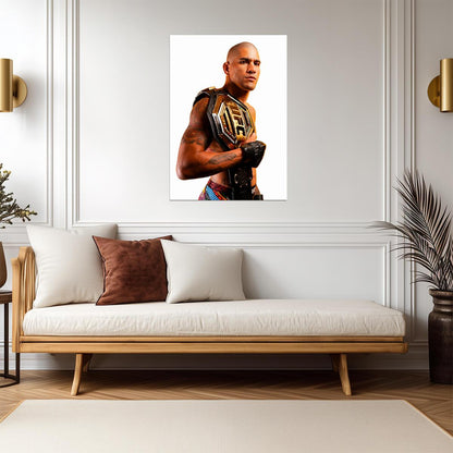 Alex Pereira Poatan UFC Champion | MMA Poster | Martial Arts Wall Decor - Sports Poster