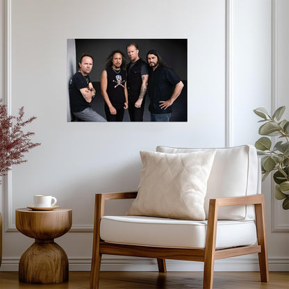 Metallica Full Band Portrait | Heavy Metal Music Poster | Rock Legends Wall Art - Music Poster