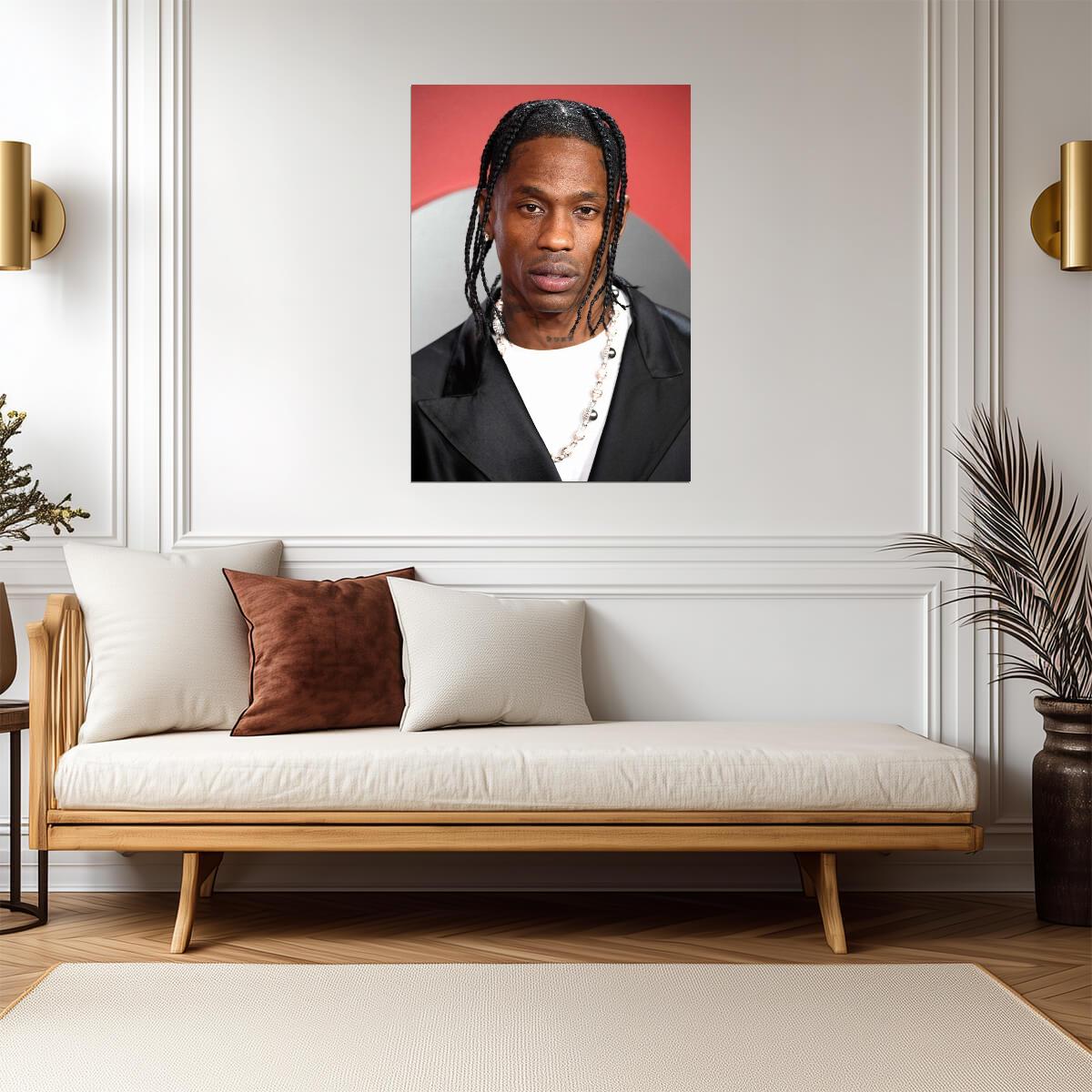 Travis Scott Red Carpet Portrait | Hip Hop Music Poster | Modern Rap Artist Wall Art - Music Poster