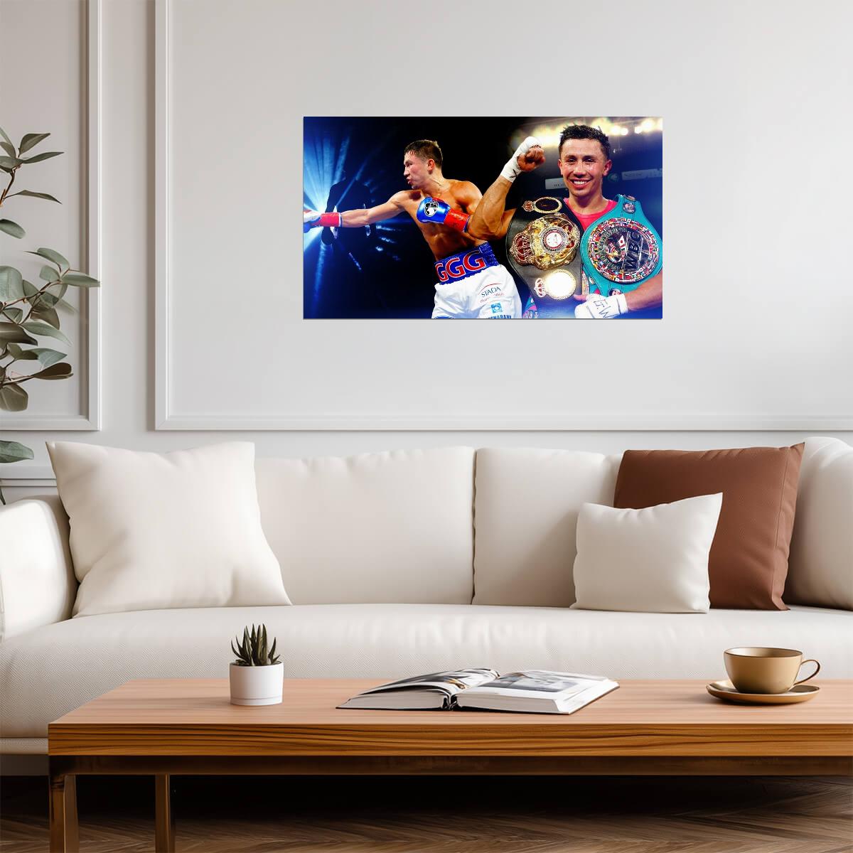 Gennady Golovkin GGG World Champion | Boxing Poster | Sports Legend Art - Sports Poster