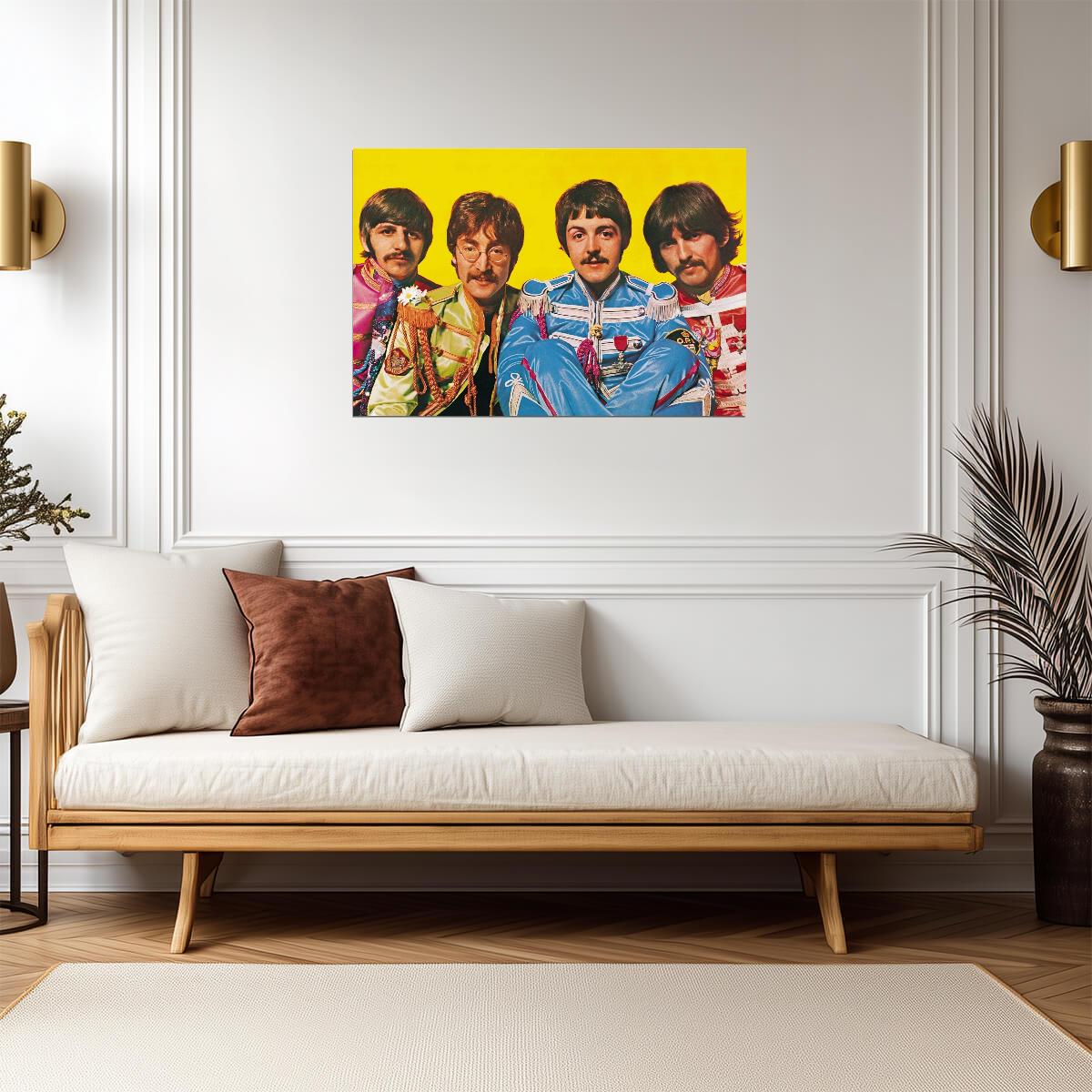 The Beatles Sgt Pepper's Lonely Hearts Club Band | Vintage Rock Poster | 1960s Music Art - Music Poster
