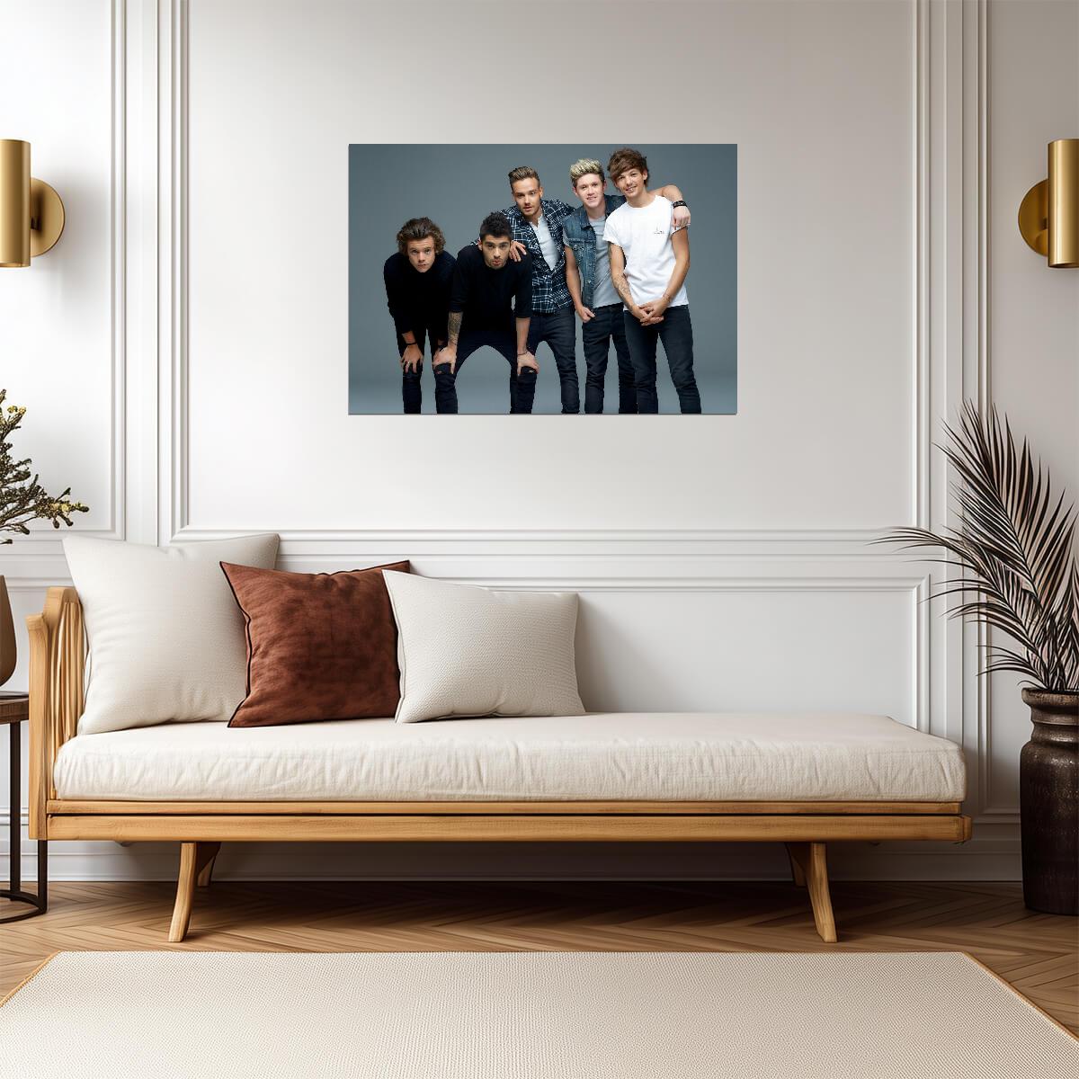 One Direction Group Photoshoot | Pop Music Boy Band Poster | Modern Celebrity Art - Music Poster