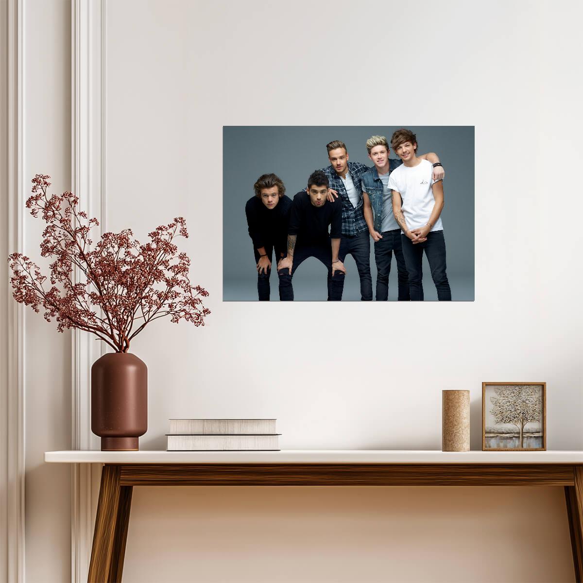 One Direction Group Photoshoot | Pop Music Boy Band Poster | Modern Celebrity Art - Music Poster