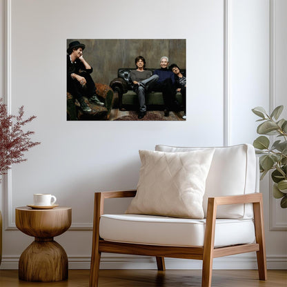 The Rolling Stones Relaxed Band Portrait | Rock and Roll Legends Poster | Music History Art - Music Poster