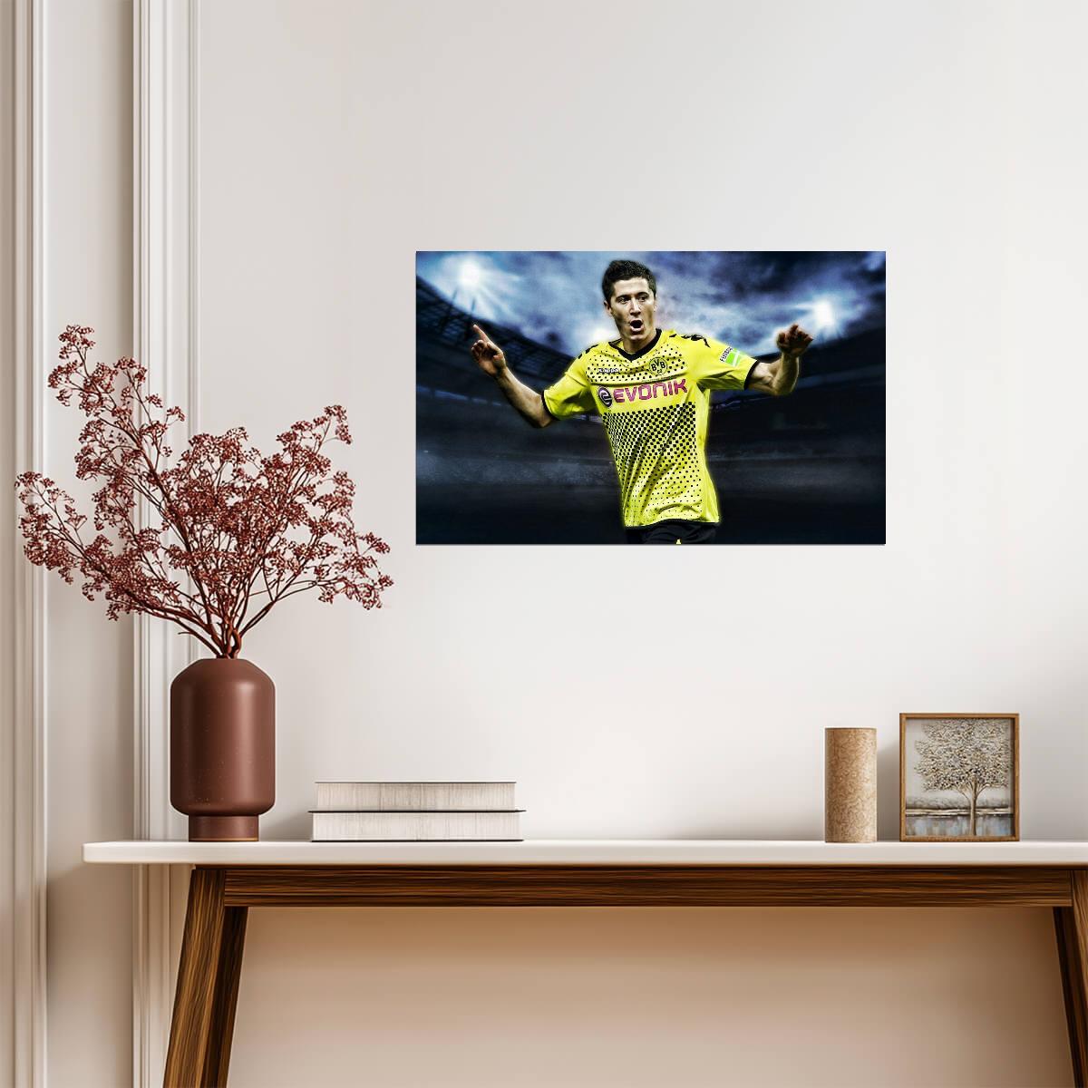 Robert Lewandowski Borussia Dortmund | Soccer Poster | BVB Fan Gift - Sports Poster