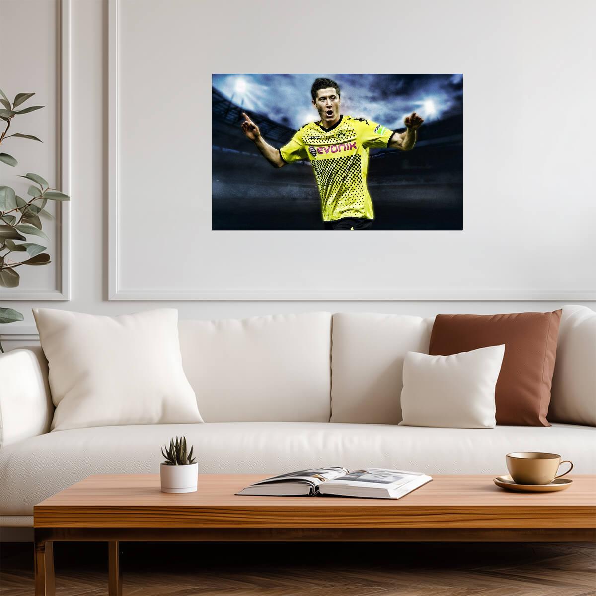 Robert Lewandowski Borussia Dortmund | Soccer Poster | BVB Fan Gift - Sports Poster