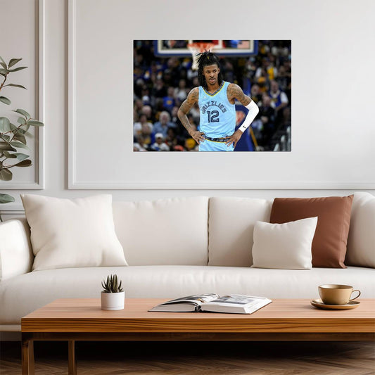 Ja Morant Memphis Grizzlies | Basketball Poster | NBA Star Wall Art - Sports Poster