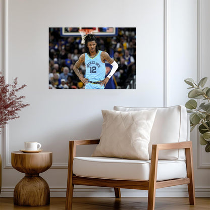Ja Morant Memphis Grizzlies | Basketball Poster | NBA Star Wall Art - Sports Poster