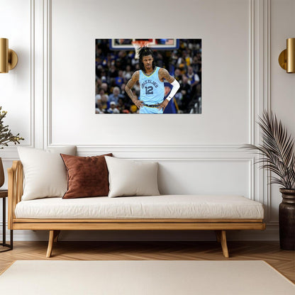 Ja Morant Memphis Grizzlies | Basketball Poster | NBA Star Wall Art - Sports Poster
