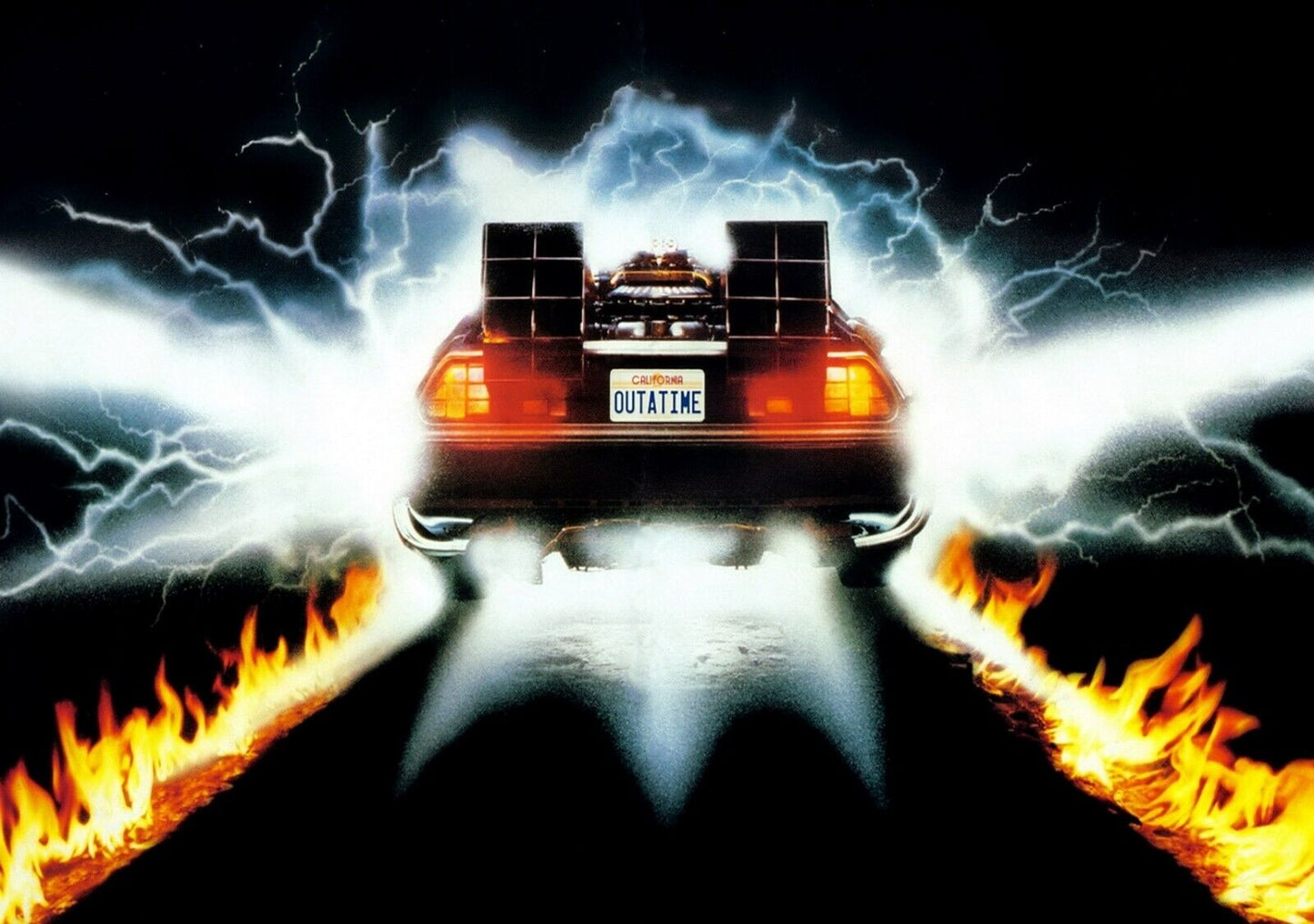 Back to the Future DeLorean | Classic 80s Movie Poster | Sci-Fi Film Wall Art - Movies & TV Poster