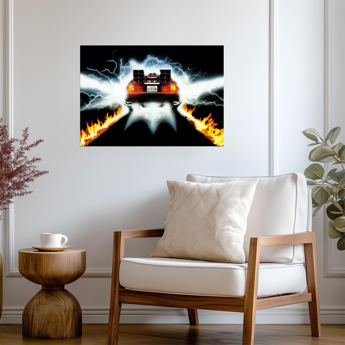 Back to the Future DeLorean | Classic 80s Movie Poster | Sci-Fi Film Wall Art - Movies & TV Poster