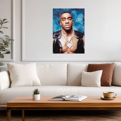 Bugzy Malone | UK Grime Music Poster | British Rapper Portrait - Music Poster